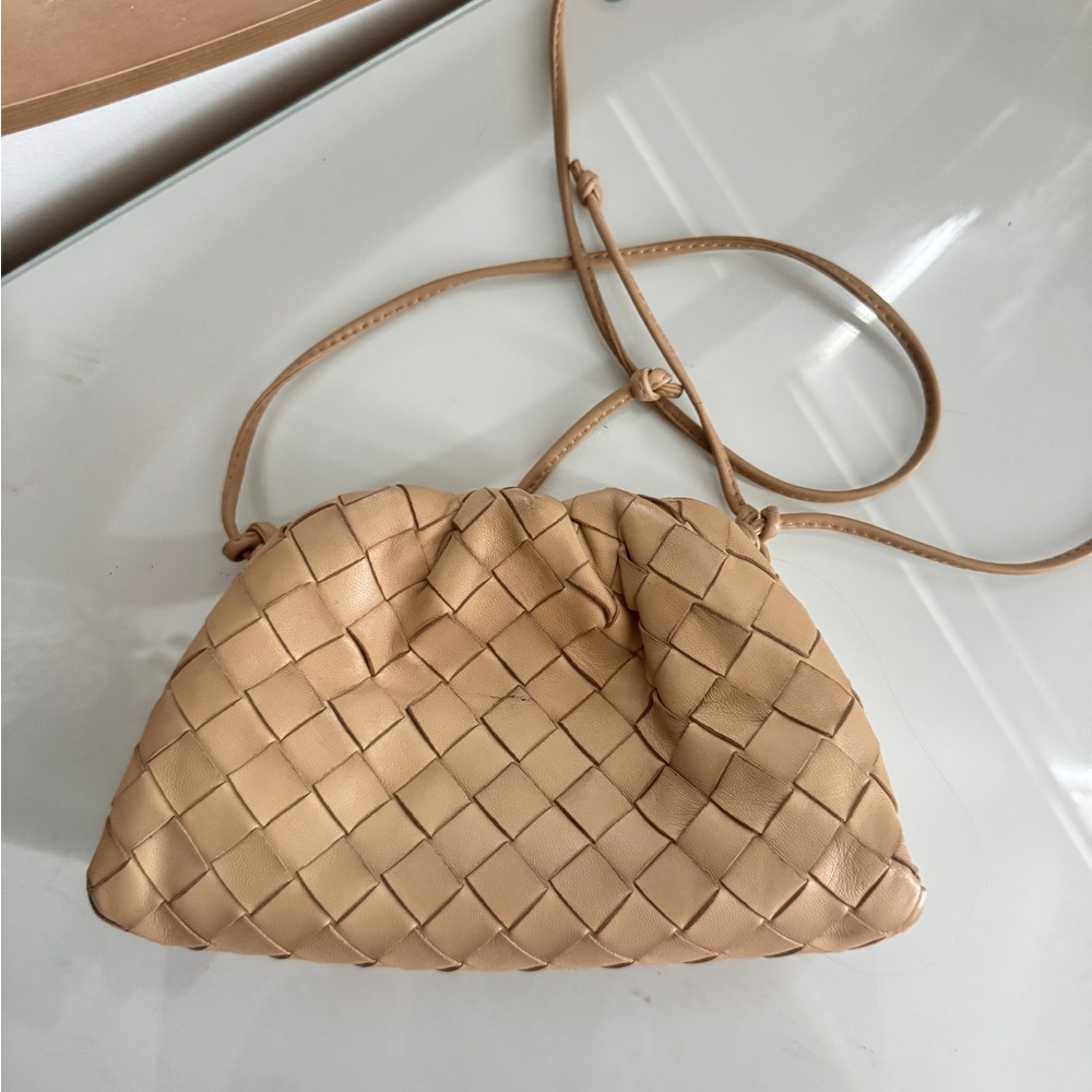 The Pouch Intrecciato Nappa Mini in Beige